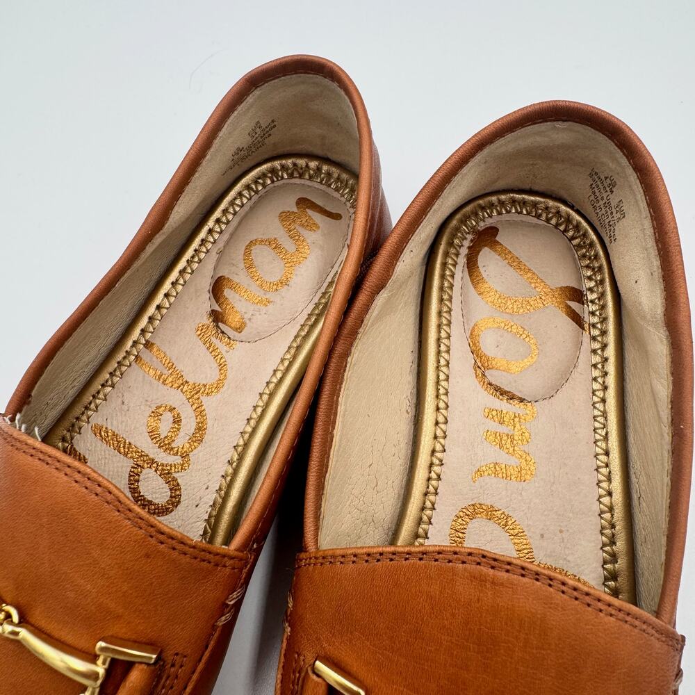 Sam Edelman Loraine Horsebit Loafer Saddle Tan Leather 4.5 EU 34.5 Old Money - Picture 7 of 16